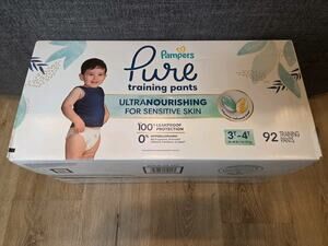 92 Pack Pampers Pure Protection Soft Training Underwear, Unisex, Size 3T4T NEW